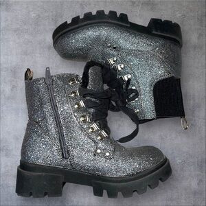 Justice Sparkly Silver Kids' Boots